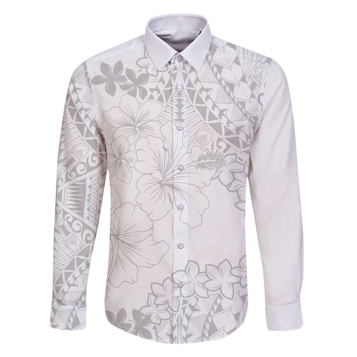 American Samoa Lotu Tamaiti Family Matching Off Shoulder Short Dress and Hawaiian Shirt White Sunday Plumeria White Vibe