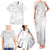 American Samoa Lotu Tamaiti Family Matching Tank Maxi Dress and Hawaiian Shirt White Sunday Plumeria White Vibe