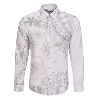 American Samoa Lotu Tamaiti Family Matching Tank Maxi Dress and Hawaiian Shirt White Sunday Plumeria White Vibe