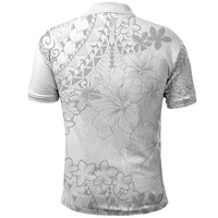 American Samoa Lotu Tamaiti Polo Shirt White Sunday Plumeria White Vibe