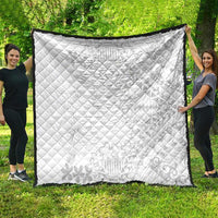 American Samoa Lotu Tamaiti Quilt White Sunday Plumeria White Vibe LT9 - Polynesian Pride