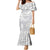 Lotu Tamaiti Samoa Siapo Family Matching Mermaid Dress and Hawaiian Shirt White Sunday With Teuila Torch Ginger