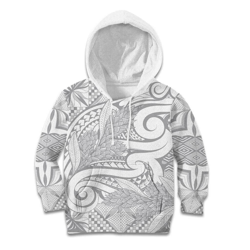 Lotu Tamaiti Samoa Siapo Kid Hoodie White Sunday With Teuila Torch Ginger