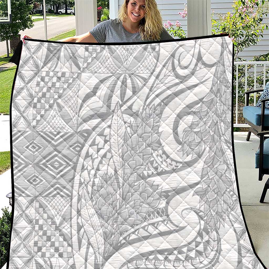 Lotu Tamaiti Samoa Siapo Quilt White Sunday With Teuila Torch Ginger