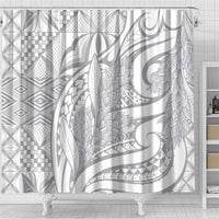 Lotu Tamaiti Samoa Siapo Shower Curtain White Sunday With Teuila Torch Ginger