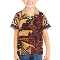 Vintage Samoa Siapo Family Matching Puletasi and Hawaiian Shirt With Teuila Torch Ginger