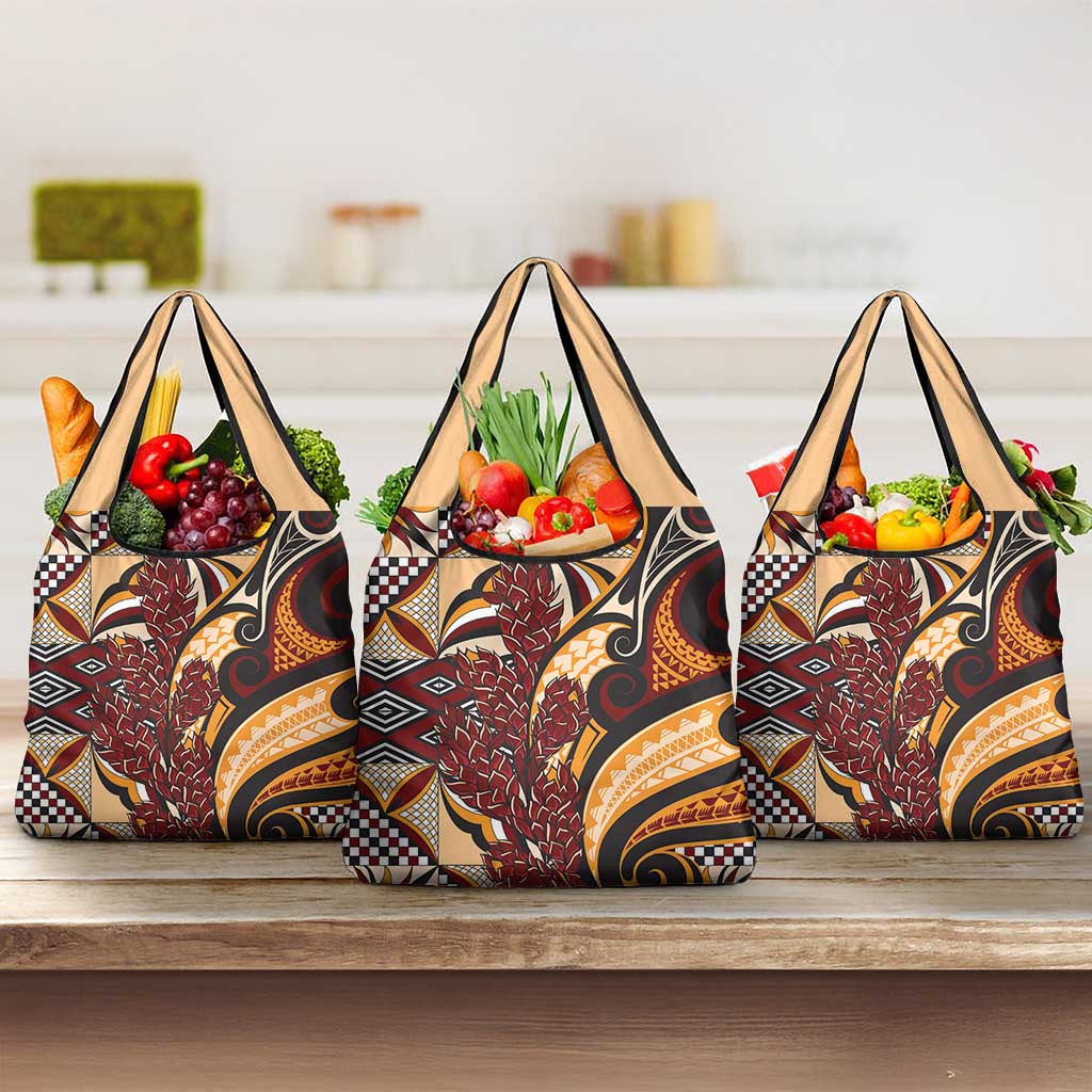 Vintage Samoa Siapo Grocery Bag With Teuila Torch Ginger