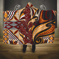 Vintage Samoa Siapo Hooded Blanket With Teuila Torch Ginger LT9 - Polynesian Pride