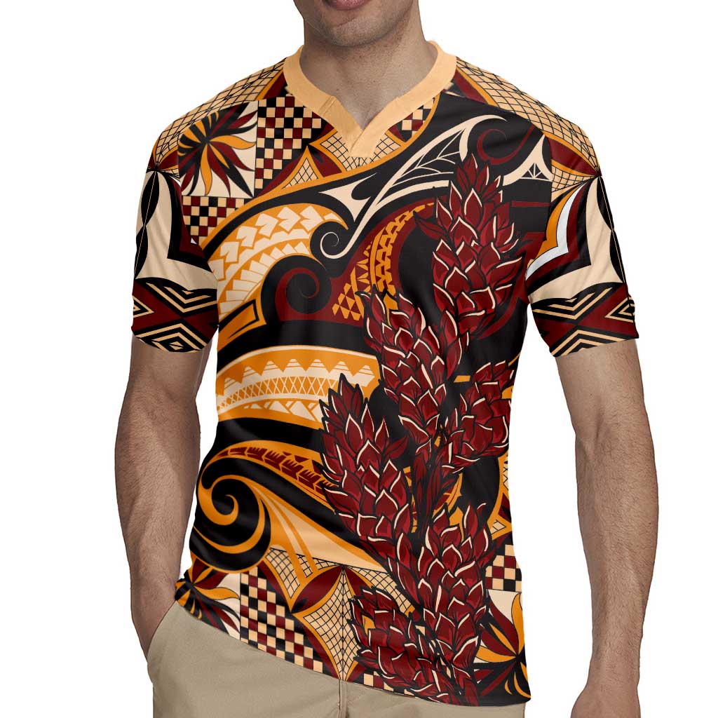 Vintage Samoa Siapo Rugby Jersey With Teuila Torch Ginger