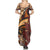 Vintage Samoa Siapo Summer Maxi Dress With Teuila Torch Ginger