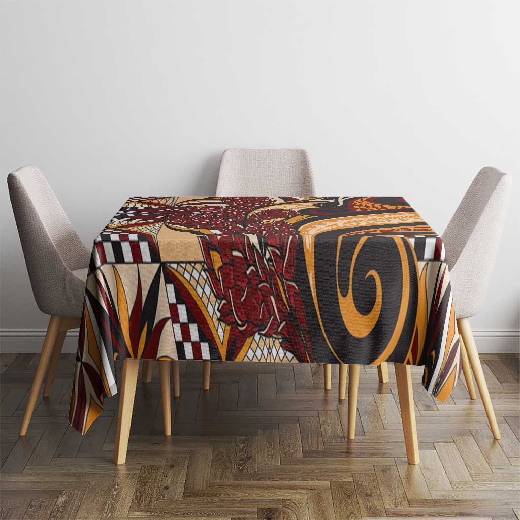 Vintage Samoa Siapo Tablecloth With Teuila Torch Ginger