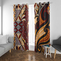 Vintage Samoa Siapo Window Curtain With Teuila Torch Ginger