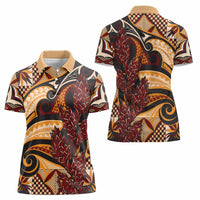 Vintage Samoa Siapo Women Polo Shirt With Teuila Torch Ginger