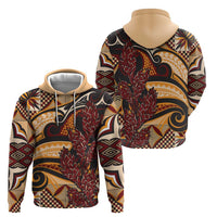 Vintage Samoa Siapo Zip Hoodie With Teuila Torch Ginger LT9 - Polynesian Pride