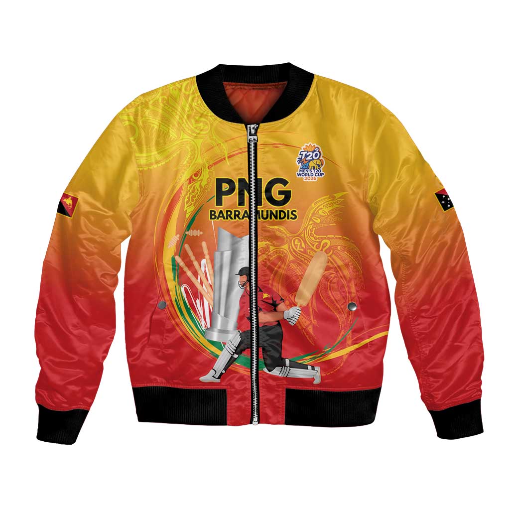 Custom Cricket PNG East Asia-Pacific Bomber Jacket Papua New Guinea Rise to Power - Polynesian Pride