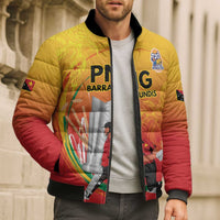 Custom Cricket PNG East Asia-Pacific Bomber Puffer Jacket Papua New Guinea Rise to Power - Polynesian Pride
