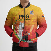 Custom Cricket PNG East Asia-Pacific Bomber Puffer Jacket Papua New Guinea Rise to Power - Polynesian Pride