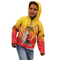 Custom Cricket PNG East Asia-Pacific Kid Hoodie Papua New Guinea Rise to Power - Polynesian Pride