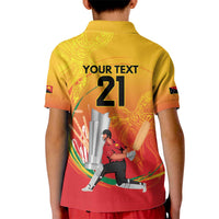 Custom Cricket PNG East Asia-Pacific Kid Polo Shirt Papua New Guinea Rise to Power - Polynesian Pride