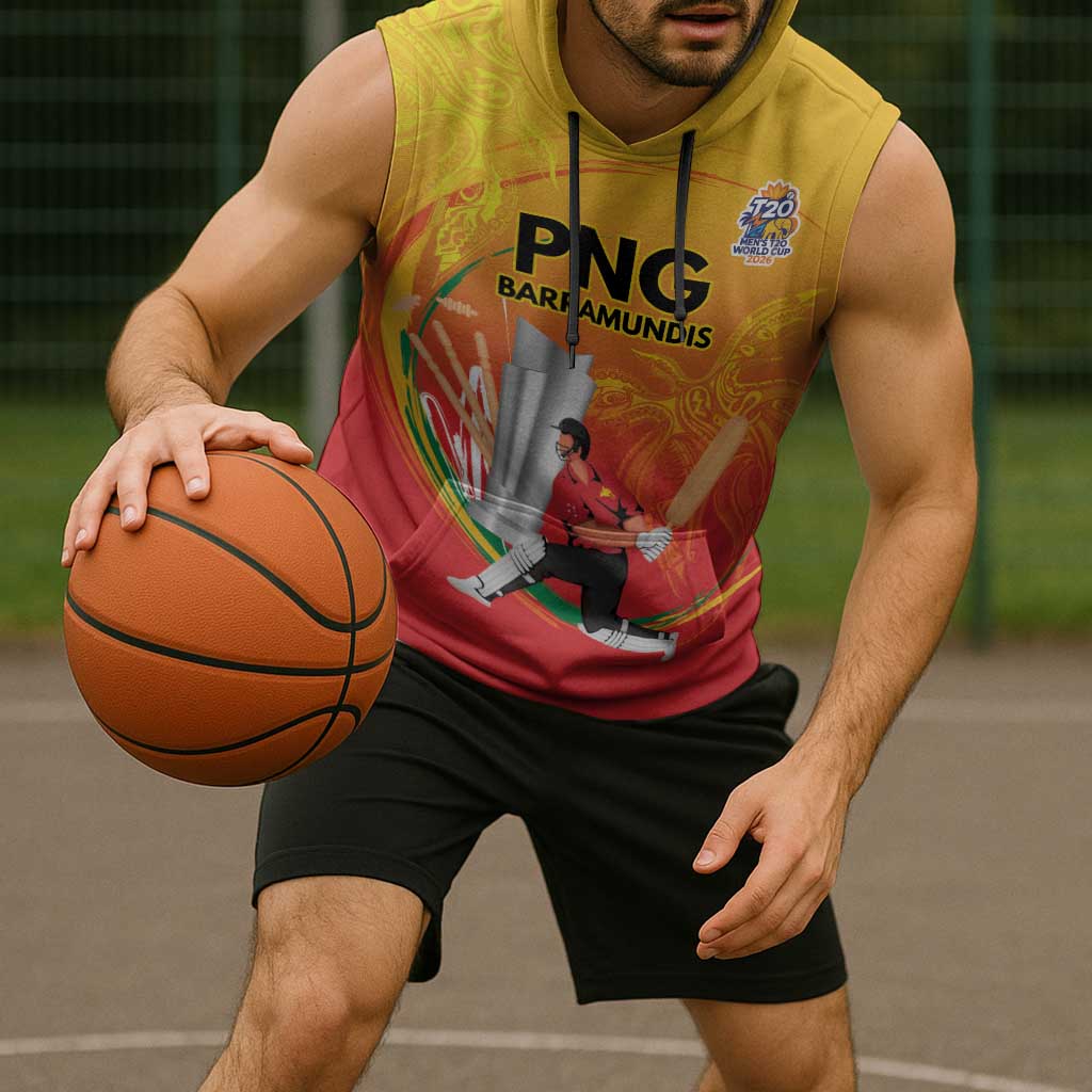 Custom Cricket PNG East Asia-Pacific Sleeveless Hoodie Papua New Guinea Rise to Power - Polynesian Pride