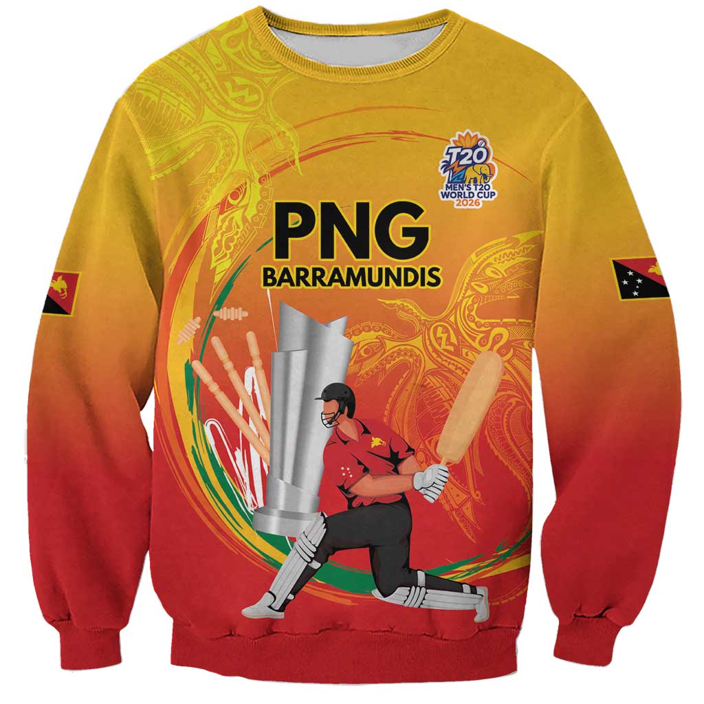 Custom Cricket PNG East Asia-Pacific Sweatshirt Papua New Guinea Rise to Power - Polynesian Pride