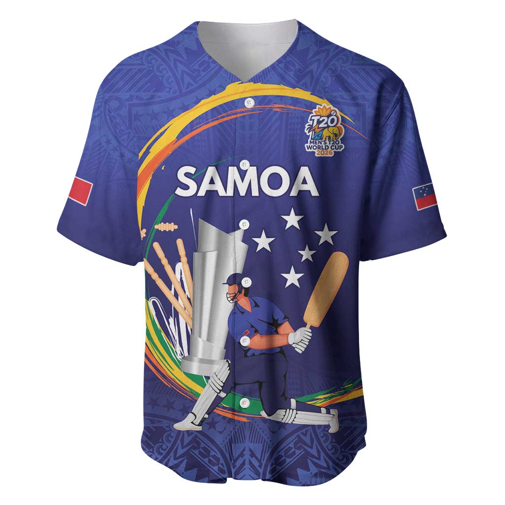 Custom Cricket Samoa East Asia-Pacific Baseball Jersey Samoa Storming the Limits LT9 Blue - Polynesian Pride