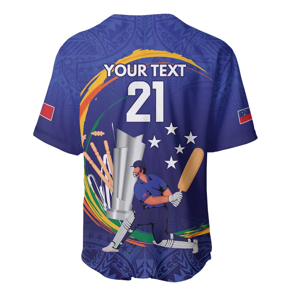 Custom Cricket Samoa East Asia-Pacific Baseball Jersey Samoa Storming the Limits LT9 - Polynesian Pride