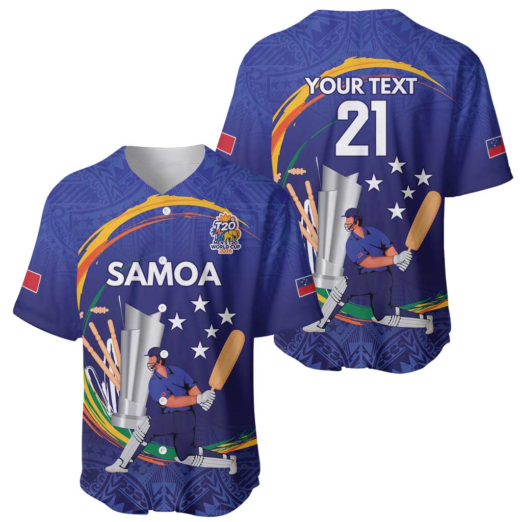 Custom Cricket Samoa East Asia-Pacific Baseball Jersey Samoa Storming the Limits LT9 - Polynesian Pride