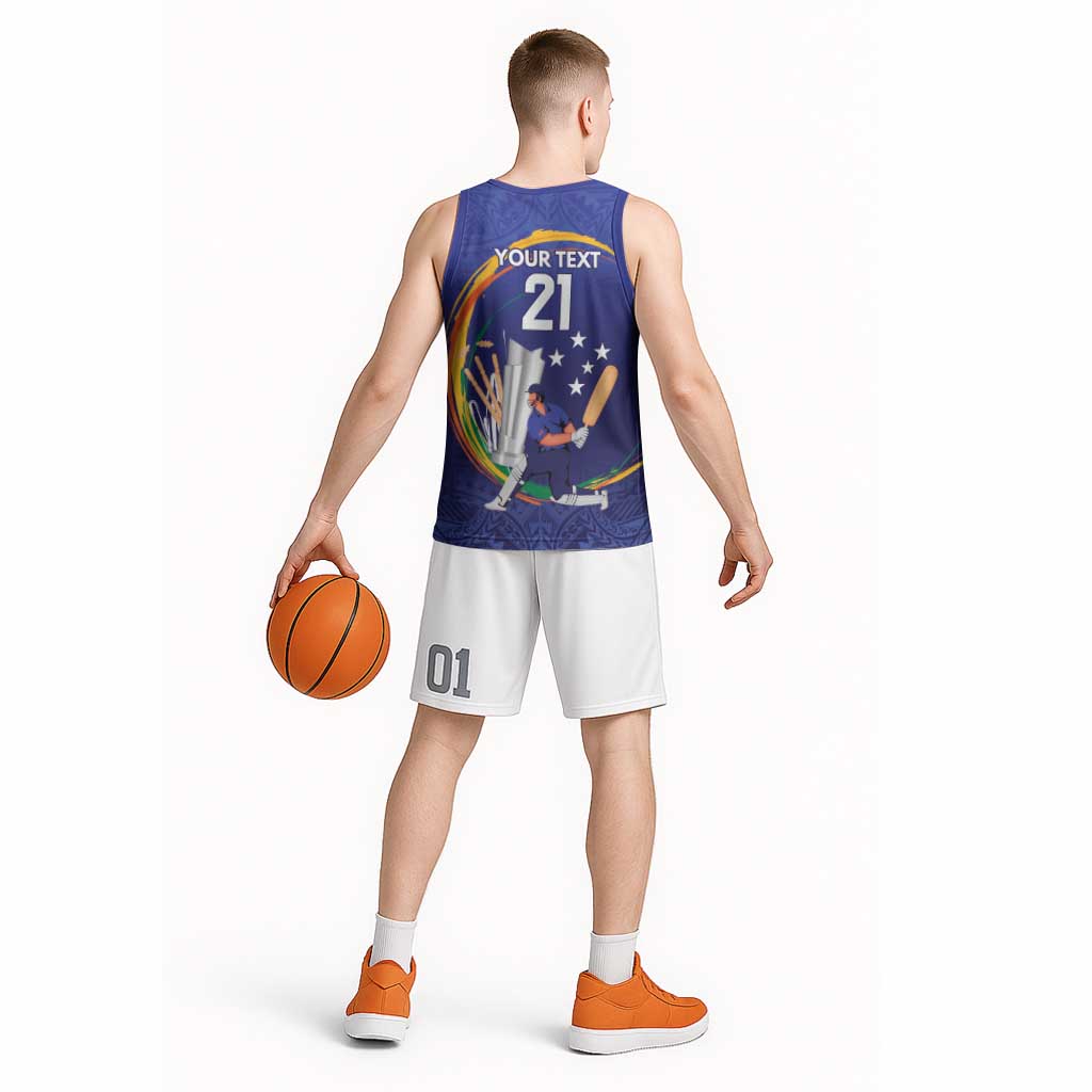 Custom Cricket Samoa East Asia-Pacific Basketball Jersey Samoa Storming the Limits - Polynesian Pride