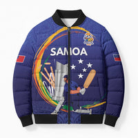 Custom Cricket Samoa East Asia-Pacific Bomber Puffer Jacket Samoa Storming the Limits - Polynesian Pride