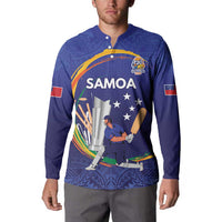 Custom Cricket Samoa East Asia-Pacific Button Sweatshirt Samoa Storming the Limits - Polynesian Pride
