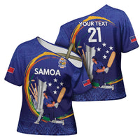 Custom Cricket Samoa East Asia-Pacific Cross Shoulder Shirt Samoa Storming the Limits - Polynesian Pride