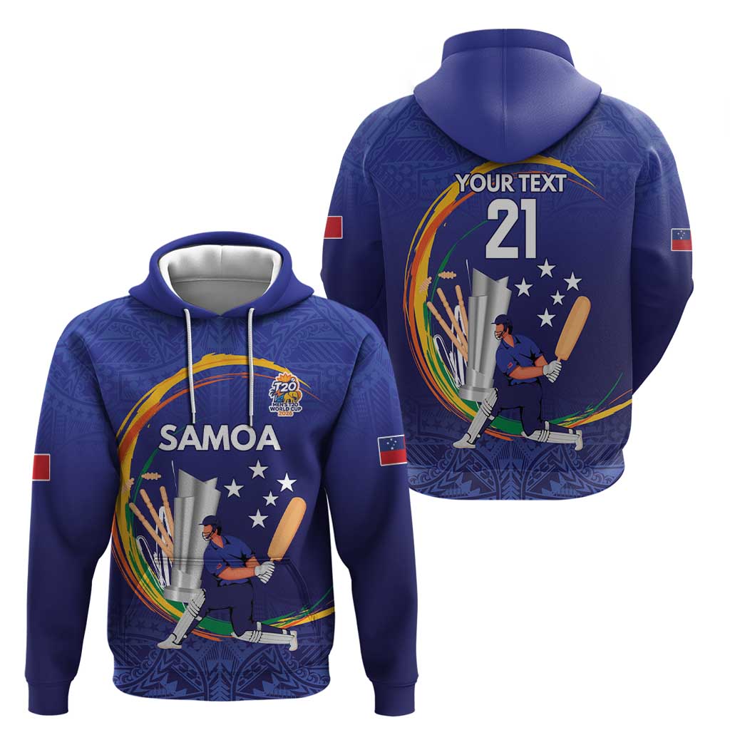 Custom Cricket Samoa East Asia-Pacific Hoodie Samoa Storming the Limits - Polynesian Pride