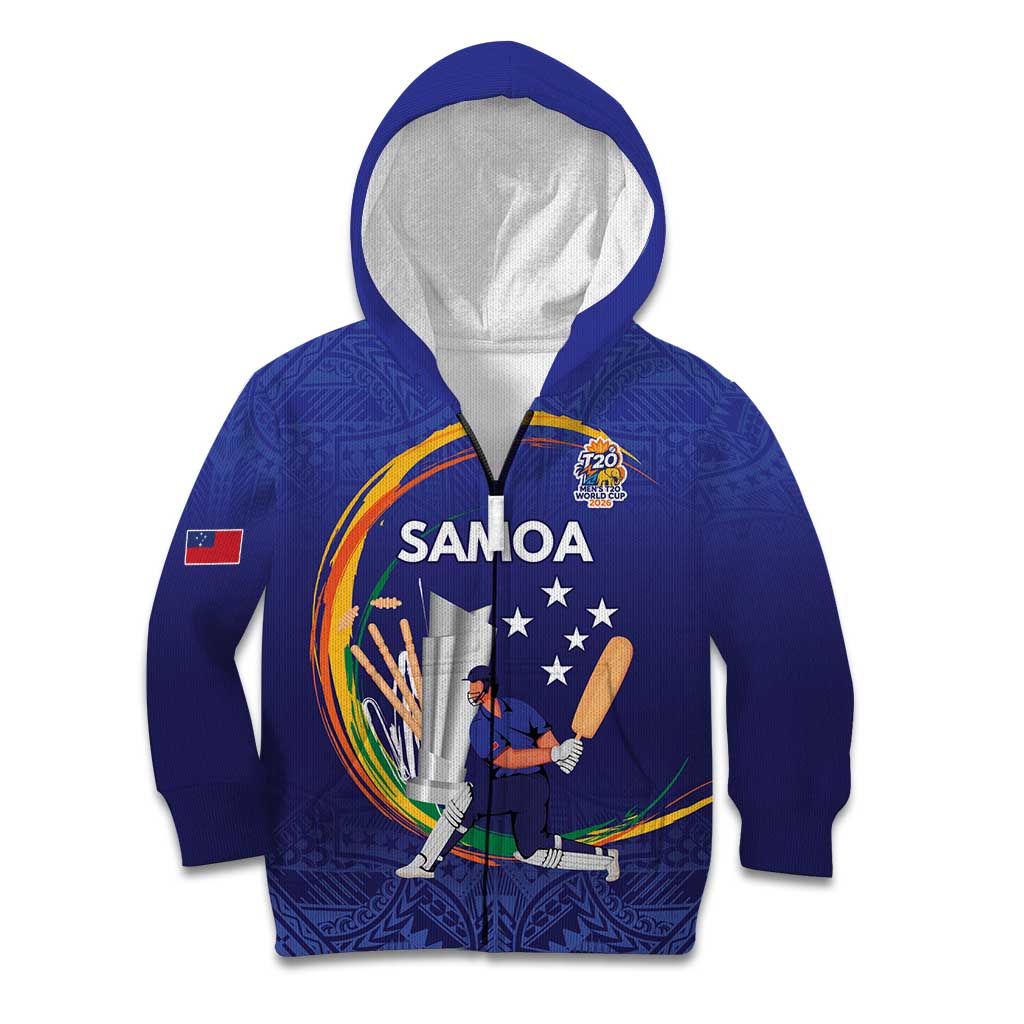 Custom Cricket Samoa East Asia-Pacific Kid Hoodie Samoa Storming the Limits - Polynesian Pride