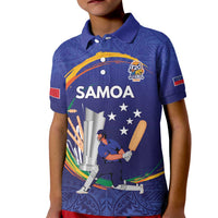 Custom Cricket Samoa East Asia-Pacific Kid Polo Shirt Samoa Storming the Limits - Polynesian Pride