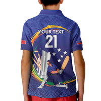 Custom Cricket Samoa East Asia-Pacific Kid Polo Shirt Samoa Storming the Limits - Polynesian Pride