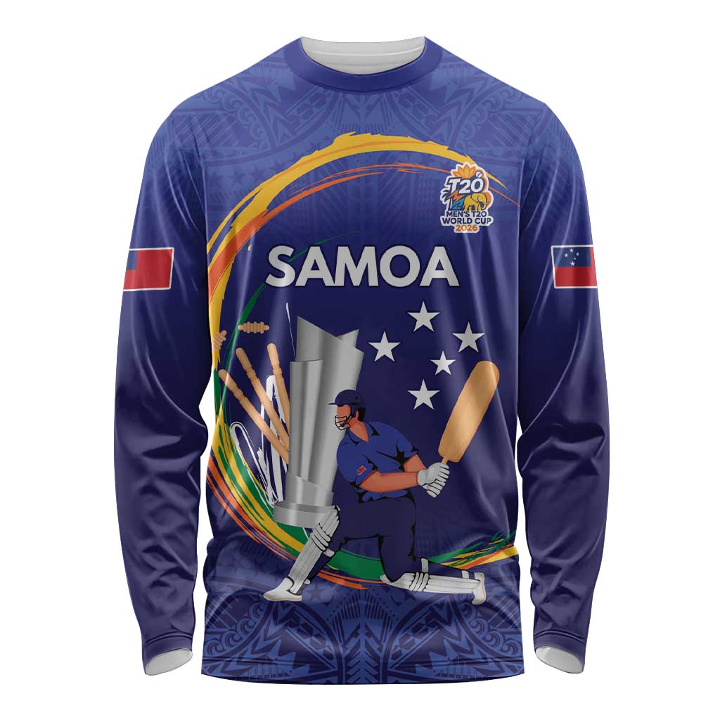 Custom Cricket Samoa East Asia-Pacific Long Sleeve Shirt Samoa Storming the Limits - Polynesian Pride