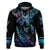 Polynesia Ribbon Butterflies Hoodie Silver Fern Breast Cancer With Papua Shell Pattern LT9 Black - Polynesian Pride