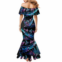 polynesia-ribbon-butterflies-mermaid-dress-silver-fern-breast-cancer-with-papua-shell-pattern