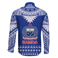 Toa Samoa Christmas Family Matching Off Shoulder Long Sleeve Dress and Hawaiian Shirt Samoa Siva Tau Manuia Le Kerisimasi Blue Vibe LT9 - Polynesian Pride