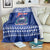 Personalised Toa Samoa Christmas Blanket Samoa Siva Tau Manuia Le Kerisimasi Blue Vibe LT9 - Polynesian Pride