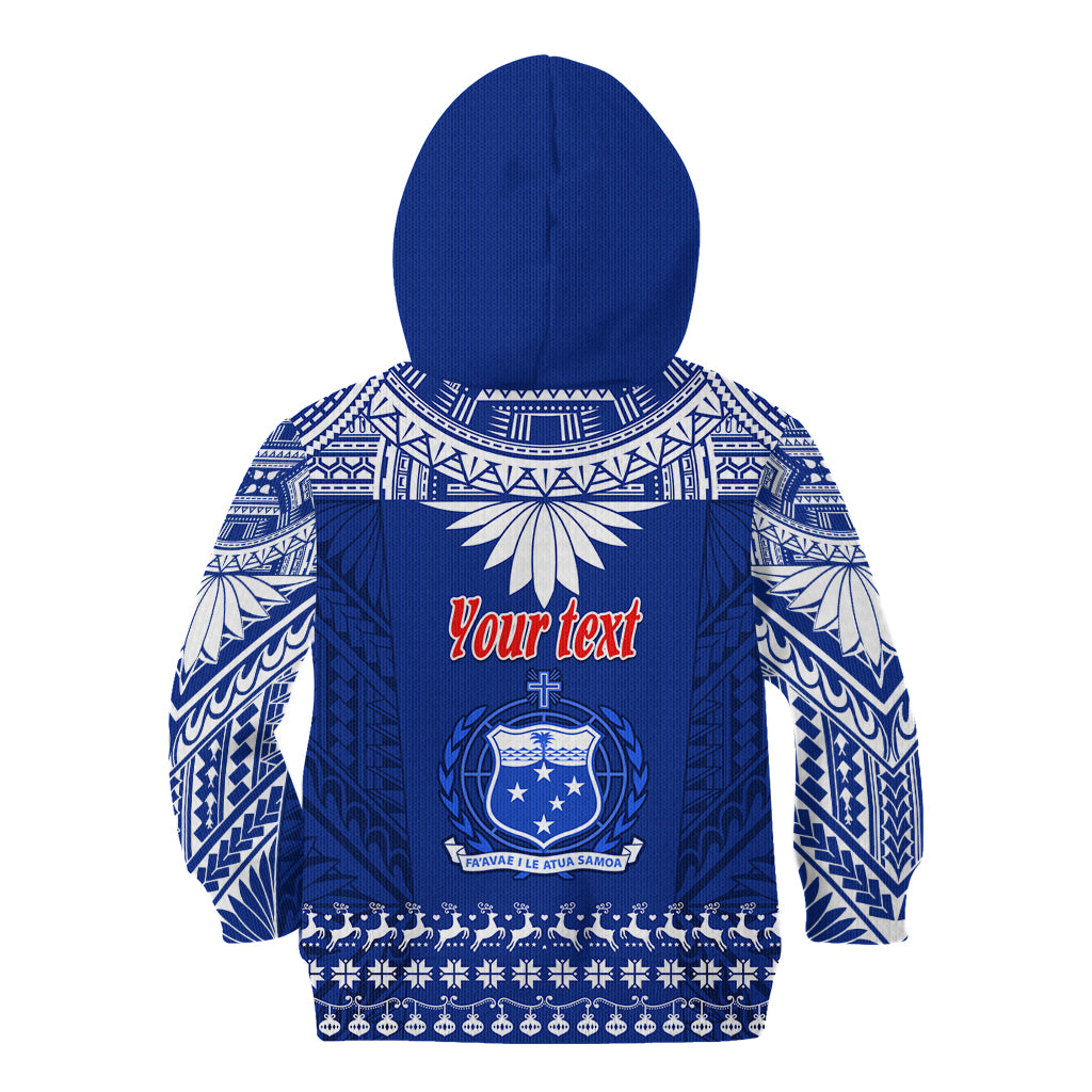 Personalised Toa Samoa Christmas Kid Hoodie Samoa Siva Tau Manuia Le Kerisimasi Blue Vibe LT9 - Polynesian Pride