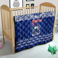Personalised Toa Samoa Christmas Quilt Samoa Siva Tau Manuia Le Kerisimasi Blue Vibe LT9 - Polynesian Pride