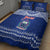 Personalised Toa Samoa Christmas Quilt Bed Set Samoa Siva Tau Manuia Le Kerisimasi Blue Vibe LT9 - Polynesian Pride