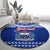 Personalised Toa Samoa Christmas Round Carpet Samoa Siva Tau Manuia Le Kerisimasi Blue Vibe LT9 - Polynesian Pride