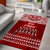 Toa Samoa Christmas Area Rug Samoa Siva Tau Manuia Le Kerisimasi Red Vibe LT9 - Polynesian Pride