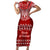Toa Samoa Christmas Family Matching Short Sleeve Bodycon Dress and Hawaiian Shirt Samoa Siva Tau Manuia Le Kerisimasi Red Vibe LT9 Mom's Dress Red - Polynesian Pride