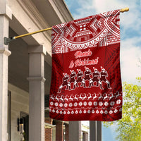 Toa Samoa Christmas Garden Flag Samoa Siva Tau Manuia Le Kerisimasi Red Vibe LT9 House Flag Red - Polynesian Pride
