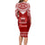 Toa Samoa Christmas Long Sleeve Bodycon Dress Samoa Siva Tau Manuia Le Kerisimasi Red Vibe LT9 - Polynesian Pride