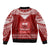 Toa Samoa Christmas Sleeve Zip Bomber Jacket Samoa Siva Tau Manuia Le Kerisimasi Red Vibe LT9 - Polynesian Pride